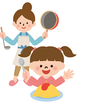 料理を楽しむ家族
