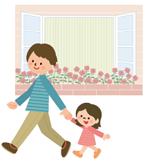 家族と住まいのイラスト